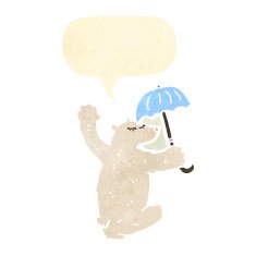 retro cartoon polar bear N4