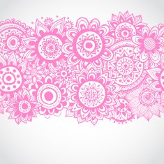 Beautiful Indian floral ornament N8