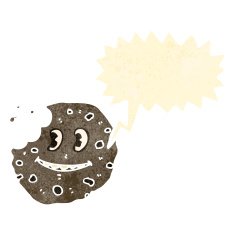 talking cookie retro cartoon