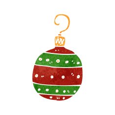 retro cartoon christmas decoration