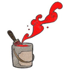 retro cartoon red paint can N2
