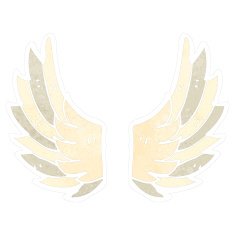 retro cartoon angel wings N2