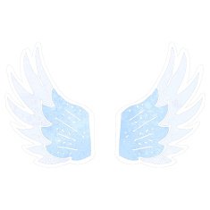 retro cartoon angel wings N3