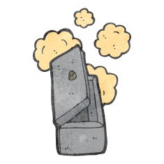 dusty old safe retro cartoon N2