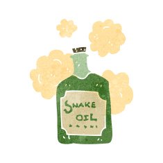 retro cartoon snake oil