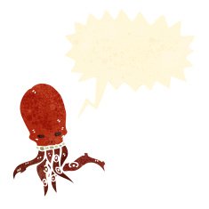 cartoon gross tentacle skull N2