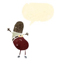 funny bean shaped man cartoon N7