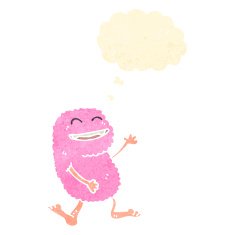 retro cartoon pink monster N2