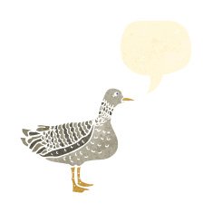 duck retro illustration