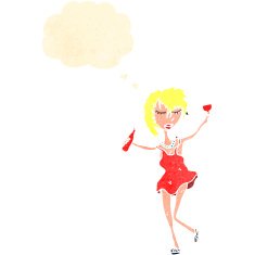 cartoon disco dancing woman N2