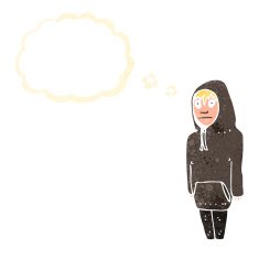 retro cartoon teen in hooded sweatshirt