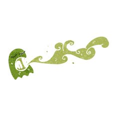 retro cartoon gross slimy ghost