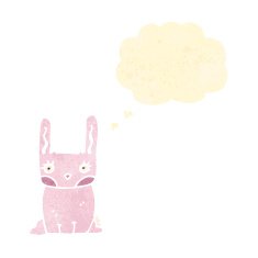 retro cartoon pink rabbit N3