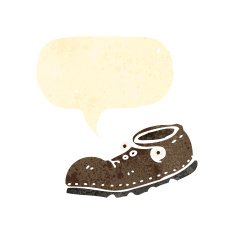 retro cartoon old shoe N2