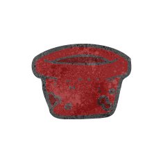 retro cartoon flowerpot