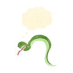 retro cartoon snake N4