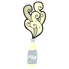 retro cartoon milk bottle N2