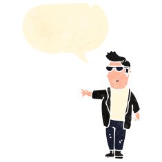 retro cartoon cool guy N2