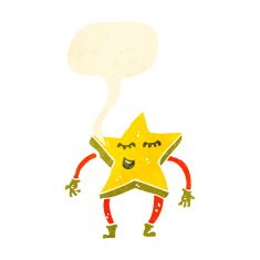 star retro cartoon character N2