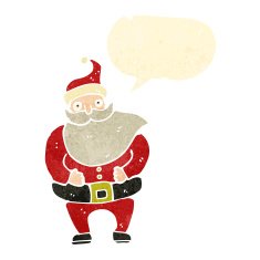 retro cartoon santa claus N10