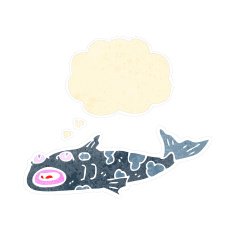 retro cartoon fish