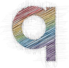 Hand drawn font LETTER q N2