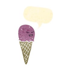 retro cartoon ice cream cone N2