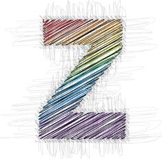 Hand drawn font LETTER z N2