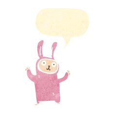 retro cartoon rabbit costume N3