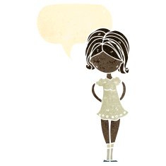 retro cartoon pretty girl N4