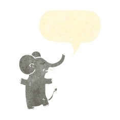 retro cartoon elephant N2