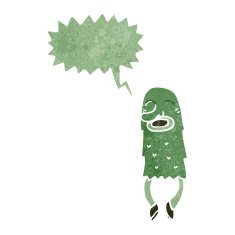 retro cartoon shouting monster N2