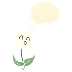retro cartoon flower N14