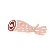 retro cartoon halloween severed arm N3