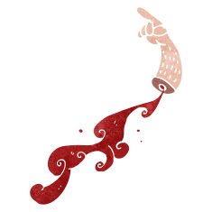 retro cartoon halloween severed arm N5