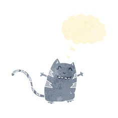 retro cartoon cat N12