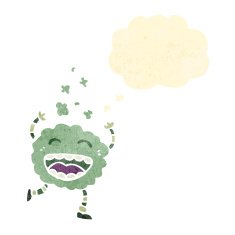retro cartoon smell monster N2