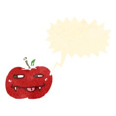 retro cartoon vampire apple N2