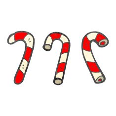 retro cartoon candy canes N2