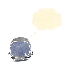 retro cartoon astronaut helmet N2