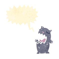retro cartoon cat N13