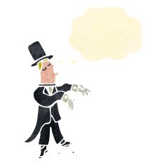 retro cartoon ballroom dancing man