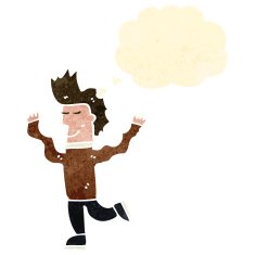retro cartoon excited man N3