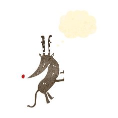 retro cartoon reindeer N4