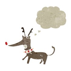 retro cartoon reindeer N6