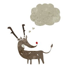 retro cartoon reindeer N7