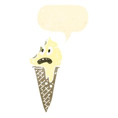 retro cartoon ice cream cone character N2