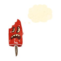 cartoon bitten ice lolly