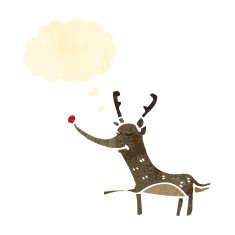 retro cartoon reindeer N8