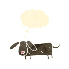 retro cartoon little dog N10